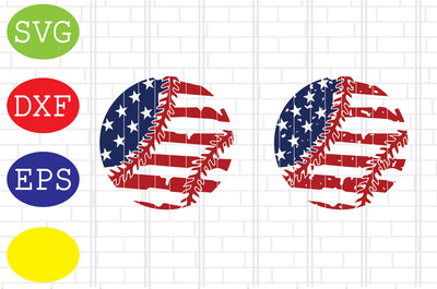 Baseball Ball US Flag Svg, Softball Silhouette, Softball File, Baseball Cut File, Sport Svg, Jpg, Eps, Dxf Files SVG DigitalSvgFiles 
