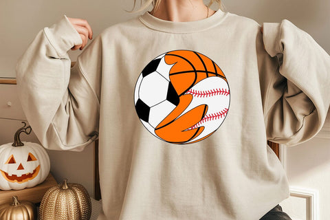 baseball basketball football svg, cut file, sports svg, shirt design, basketball mom svg SVG DesignDestine 