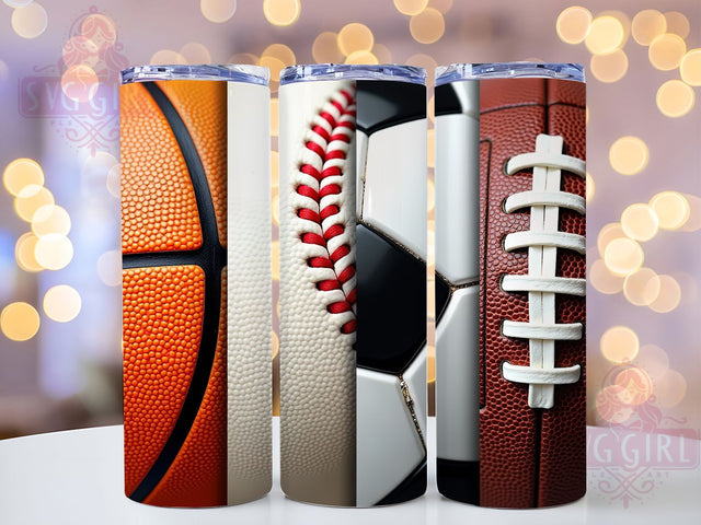 Baseball Basketball Soccer Football Tumbler Wrap, 20oz Tumbler Sublimation, Baseball Basketball Tumbler, Soccer Football Design, Game Day Tumbler, Athletic Theme Tumbler, Sports Mom Gift Sublimation SvggirlplusArt 