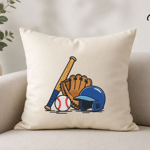 Baseball Bat Glove Ball Helmet Machine Embroidery Design – Baseball Sports Embroidery File Embroidery/Applique DESIGNS PatternFeed8 