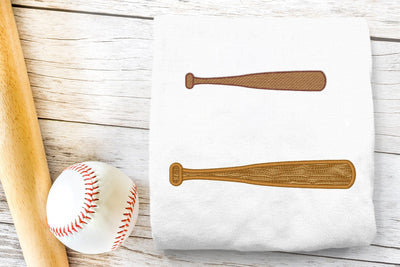 Baseball Bat with Wood Grain Applique Embroidery Embroidery/Applique DESIGNS Risa Rocks It 