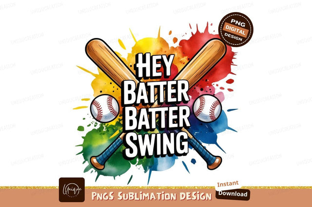 Baseball Bats Hey Batter Swing Sublimation Png Sublimation Designangry 