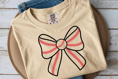 Baseball Bow SVG , Baseball Ribbon SVG , Cute Sports Mom Clipart for Cricut Projects SVG DesignDestine 