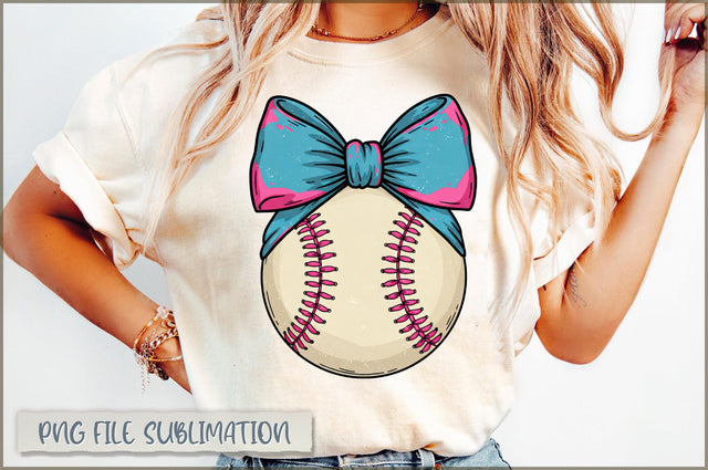Baseball Brushstroke Coquette Game Day PNG Sublimation Shetara Begum 