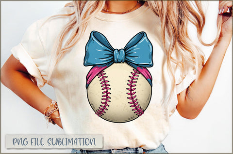 Baseball Brushstroke Coquette Game Day PNG Sublimation Shetara Begum 