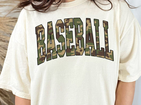 Baseball Camo Print Sublimation PNG, Camouflage Baseball Shirt Design, Sports Camo Game Day Baseball Sublimation Shirt SVG & PNG SVG DesignDestine 