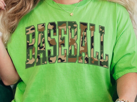 Baseball Camo Print Sublimation PNG, Camouflage Baseball Shirt Design, Sports Camo Game Day Baseball Sublimation Shirt SVG & PNG SVG DesignDestine 