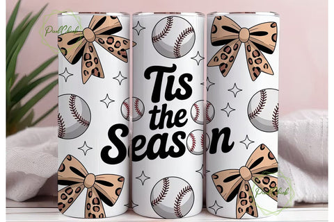 Baseball Christmas Tumbler Wrap Sublimation PixelChick 