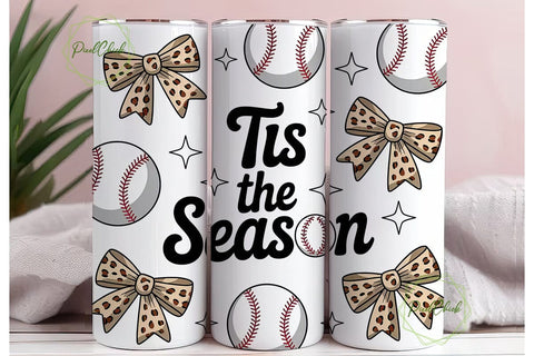 Baseball Christmas Tumbler Wrap Sublimation PixelChick 