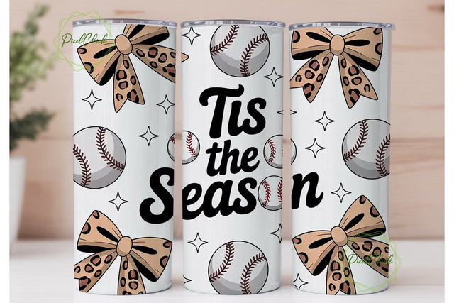 Baseball Christmas Tumbler Wrap Sublimation PixelChick 