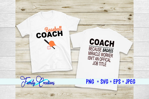 Baseball Coach SVG Family Creations 