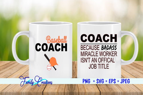 Baseball Coach SVG Family Creations 