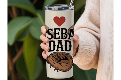 Baseball Dad 20oz Tumbler Wrap Sublimation DesignSVG 