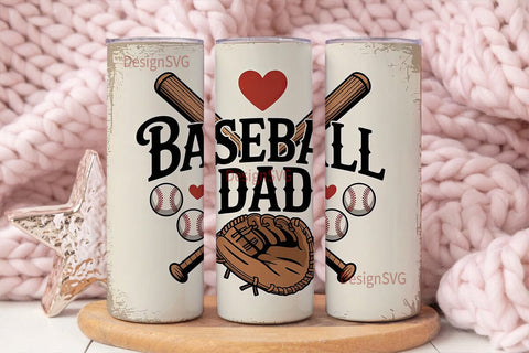 Baseball Dad 20oz Tumbler Wrap Sublimation DesignSVG 