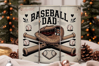 Baseball Dad 20oz Tumbler Wrap Sublimation DesignSVG 