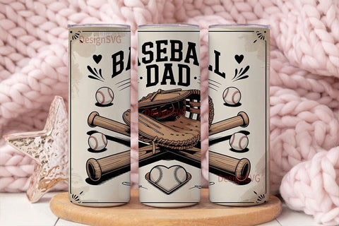 Baseball Dad 20oz Tumbler Wrap Sublimation DesignSVG 