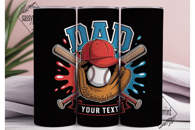 Baseball Dad 20oz Tumbler Wrap Sublimation sassyprint 