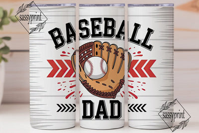 Baseball Dad 20oz Tumbler Wrap Sublimation sassyprint 