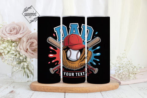 Baseball Dad 20oz Tumbler Wrap Sublimation sassyprint 