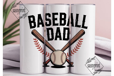 Baseball Dad 20oz Tumbler Wrap Sublimation sassyprint 