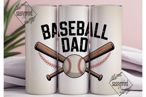 Baseball Dad 20oz Tumbler Wrap Sublimation sassyprint 