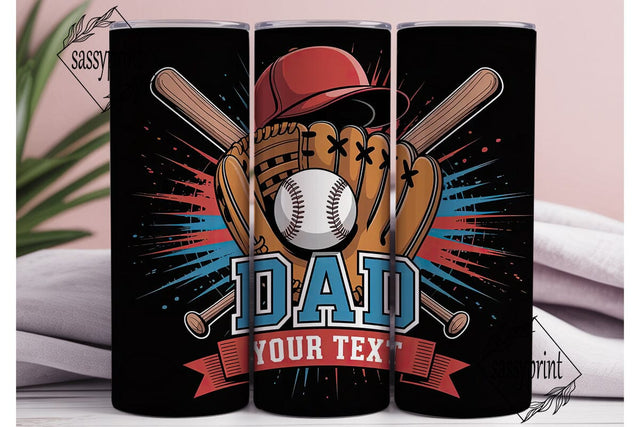 Baseball Dad 20oz Tumbler Wrap Sublimation sassyprint 
