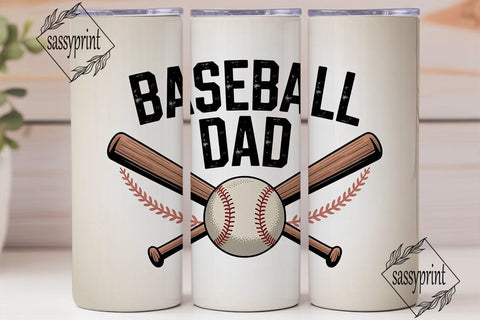 Baseball Dad 20oz Tumbler Wrap Sublimation sassyprint 