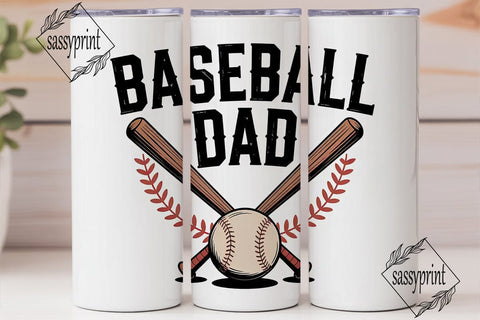 Baseball Dad 20oz Tumbler Wrap Sublimation sassyprint 