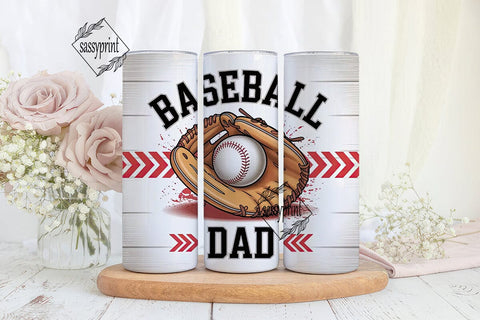 Baseball Dad 20oz Tumbler Wrap Sublimation sassyprint 