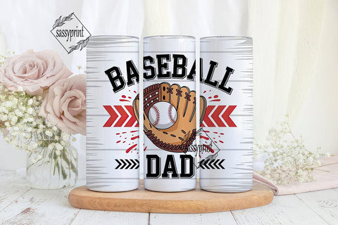 Baseball Dad 20oz Tumbler Wrap Sublimation sassyprint 