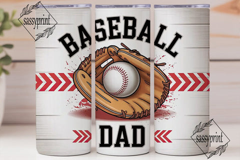 Baseball Dad 20oz Tumbler Wrap Sublimation sassyprint 