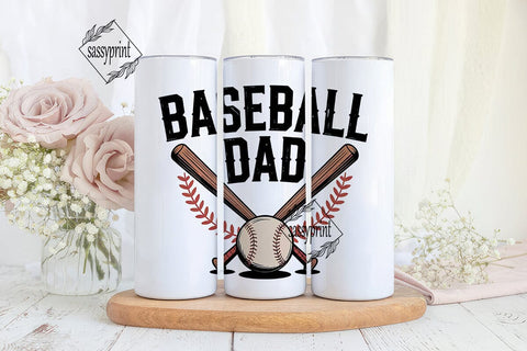 Baseball Dad 20oz Tumbler Wrap Sublimation sassyprint 