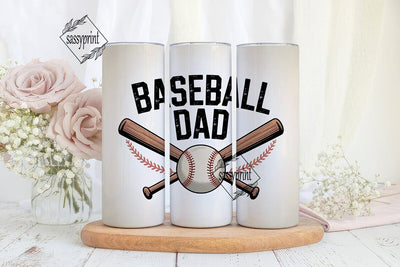Baseball Dad 20oz Tumbler Wrap Sublimation sassyprint 