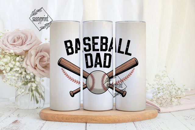 Baseball Dad 20oz Tumbler Wrap Sublimation sassyprint 