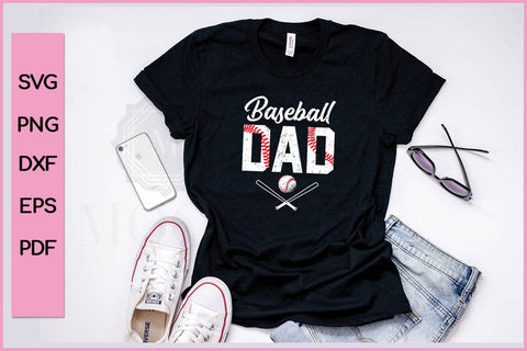 Baseball Dad Shirt Funny Father's Day Quotes SVG PNG T-shirt Design SVG SVG Print File 