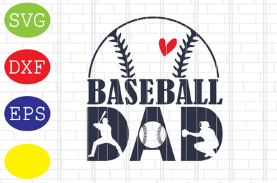 Baseball Dad SVG, Softball Silhouette, Softball File, Baseball Cut File, Sport Svg, Jpg, Eps, Dxf Files SVG DigitalSvgFiles 