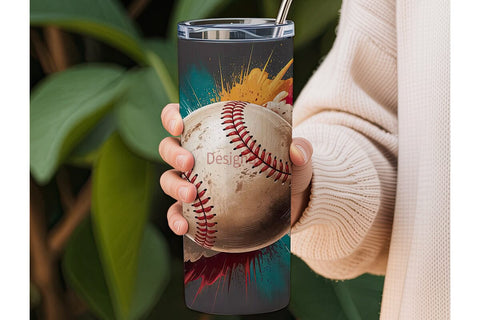 Baseball Explosion 20oz Tumbler Wrap Sublimation DesignSVG 