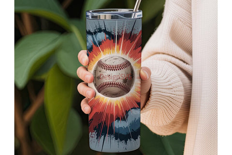 Baseball Explosion 20oz Tumbler Wrap Sublimation DesignSVG 
