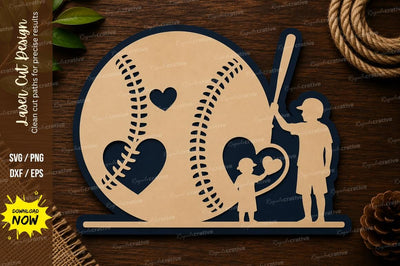 Baseball Family Love Sign Laser Cut SVG File SVG Regulrcrative 