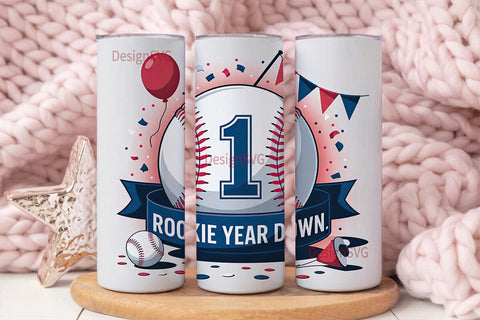 Baseball First Birthday 20oz Tumbler Sublimation DesignSVG 