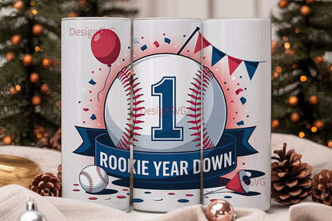 Baseball First Birthday 20oz Tumbler Sublimation DesignSVG 