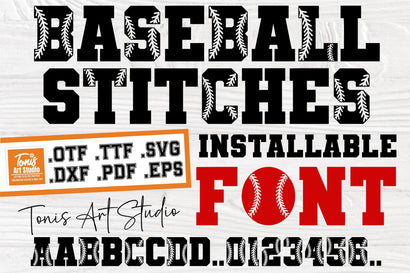 Baseball Font | Game Day Font | Softball Alphabet Font SVG TonisArtStudio 