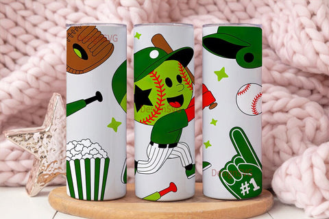 Baseball Fun 20oz Tumbler Wrap Sublimation DesignSVG 