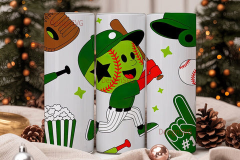 Baseball Fun 20oz Tumbler Wrap Sublimation DesignSVG 