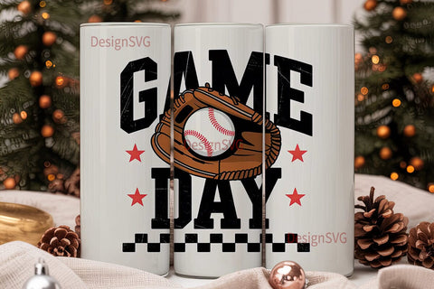 Baseball Game Day 20oz Tumbler Wrap Sublimation DesignSVG 