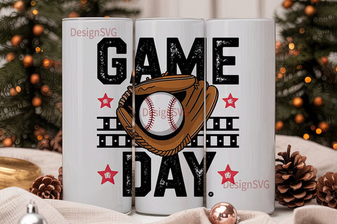 Baseball Game Day 20oz Tumbler Wrap Sublimation DesignSVG 