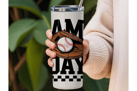 Baseball Game Day 20oz Tumbler Wrap Sublimation DesignSVG 