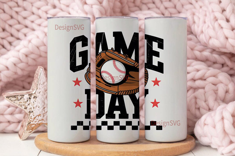 Baseball Game Day 20oz Tumbler Wrap Sublimation DesignSVG 