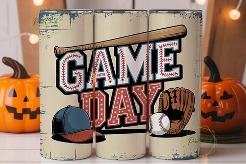 Baseball Game Day 20oz Tumbler Wrap Sublimation PixelChick 