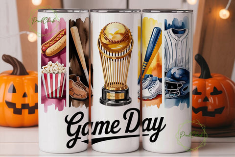 Baseball Game Day 20oz Tumbler Wrap Sublimation PixelChick 